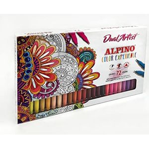 Alpino Dual Artist Marker met dubbele punt, 72 stuks, verschillende kleuren