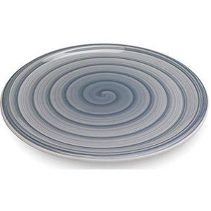 Zafferano Mannaggia Li Pescetti - porseleinen borden, diameter 270 mm, kleur grijs, zeempatroon, vaatwasmachinebestendig - set 6-delig