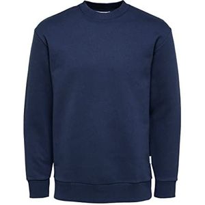 SELECTED HOMME Slhrelaxhoffman Crew Neck Sweat S Noos Pullover voor heren, navy blazer, L