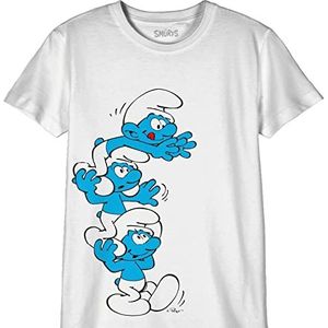 Les Schtroumpfs BOSMURFTS015 T-shirt, wit, 12 jaar, Wit., 12 Jaren