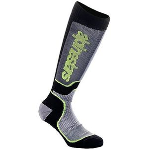 Alpinestars Youth MX Plus Socks Uniseks sokken, zwart/grijs/neongeel, M/L