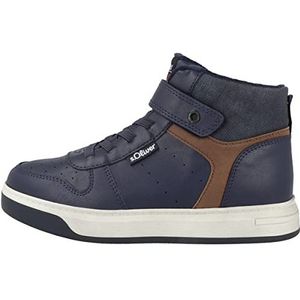 s.Oliver Unisex kindersneakers mid 5-45104-39, Donkerblauw, 33 EU