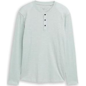 TOM TAILOR Denim T-shirt met lange mouwen voor heren, 28056 - Dusty Horizon Mint, XL