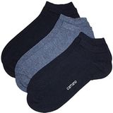 Camano Uniseks sneakersokken (verpakking van 3 stuks), Navy Combination (Navy Combination), 35/38 EU