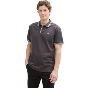TOM TAILOR Poloshirt voor heren, 10899 - Tarmac Grey, XL
