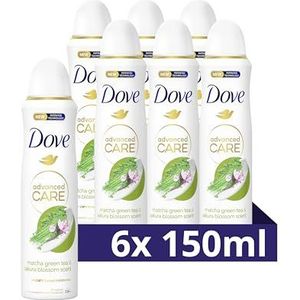 Dove Advanced Care Matcha & Sakura Anti-Transpirant Deodorant Spray, biedt tot 72 uur bescherming tegen zweet - 6 x 150 ml - Voordeelverpakking