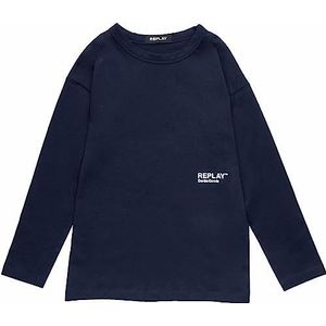 Replay T-shirt voor jongens, 882 Deep Blue, 8 Jaar
