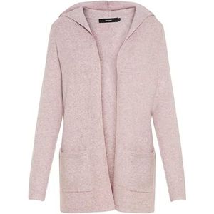 Vero Moda Vmdoffy Ls Open Hood Cardigan Ga Noos Vest dames, Woodrose Mel, M