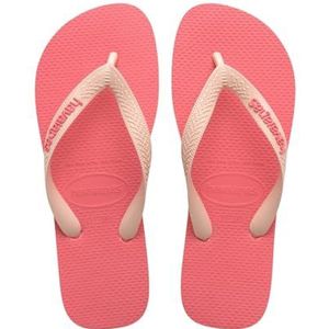 Havaianas Unisex Top Logo Pop Up Flip-Flop, Roze porselein, 4.5/5 UK, Roze Porselein, 4.5/5 UK