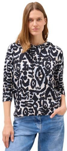 CECIL Hoody met patroon Urban Dark Blue L