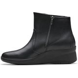 Clarks Premium Dames Suttyn Rae Fashion Boot, zwart leer, 3.5 UK, Zwart leder, 36.5 EU