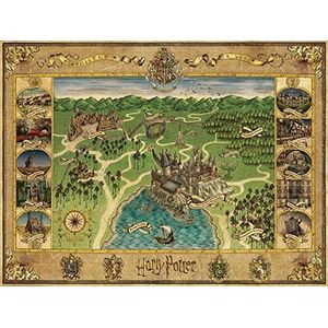 Puzzel Harry Potter Hogwarts Map (1500 Stukjes)