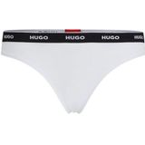 String van stretchkatoen met herhaalde logo’s op tailleband