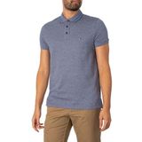 Tommy Hilfiger Heren Pretwist Mouline Slim Fit Polo S/S Polo's, Blauw, XS, Vervaagd Indigo/Wit, XS