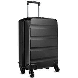 Kono 19"" cabine handbagage duurzame lichtgewicht ABS koffer 55x38x20cm, 33L met 4 stille wielen (zwart)