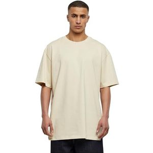Urban Classics Heren T-shirt Triangle Tee, korte mouwen, bovendeel voor mannen, verkrijgbaar in 2 kleuren, maten S - 5XL, zand, 4XL