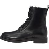 Marc O'Polo - Dameslaarzen - Zwart - Leer - Met Veters en Ritssluiting