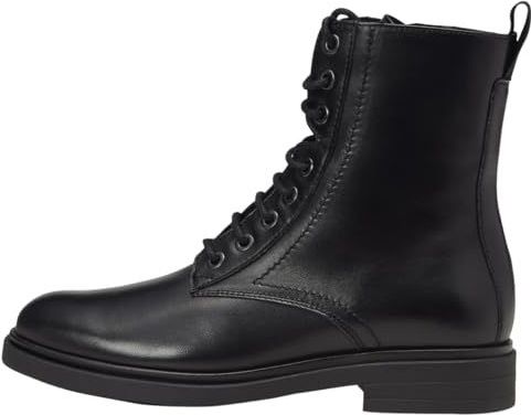 Marc O'Polo - Dameslaarzen - Zwart - Leer - Met Veters en Ritssluiting