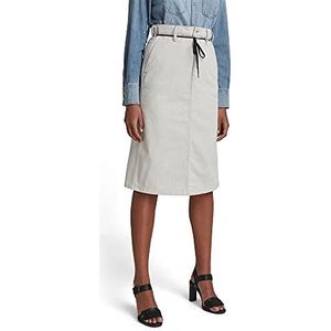 G-STAR RAW Dames Lintell Midi Business Casual Skirt, Beige (Ecru C777-159), 24W