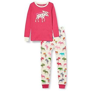 Hatley Meisjes lange mouw Appliqué pyjama Set, Ik Moose Be Dreaming - Gedessineerde Edel, 10 Jaar