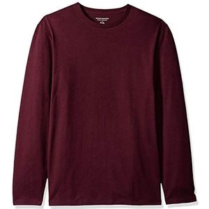 Amazon Essentials Regular fit T-shirt met lange mouwen Bordeaux rood,
