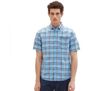 TOM TAILOR Uomini Overhem 1037066, 32126 - Blue Colorful Check, S