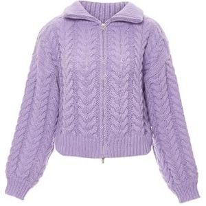 myMo Dames Sookie coltrui polyester zwart maat XS/S sweater, lavendel, XS