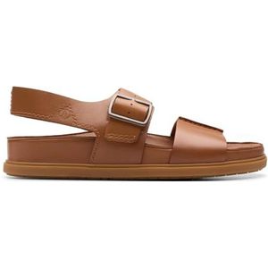 Clarks - Torford Strap - Sandalen - Tan - Leer