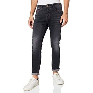 Timezone Heren Slim Dwyanetz vrijetijdsbroek, Graphite Black Wash, 32W 32L EU