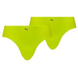 PUMA Bikini ondergoed voor dames (set van 2), groen, Eén Maat