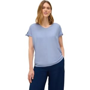 Cecil - Blouseshirt - Mountain blue - Met Afgeronde V-hals