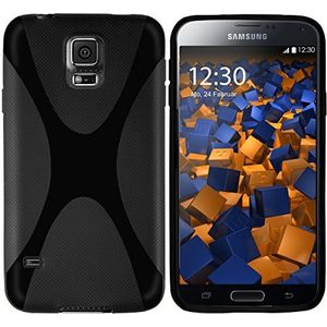 mumbi Hoes compatibel met Samsung Galaxy S5 / S5 Neo mobiele telefoon case telefoonhoes, zwart