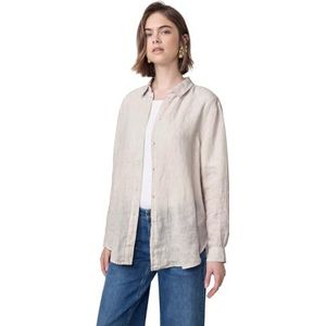 Street One - Studio - Linnen Overhemdblouse - Beige - Dames