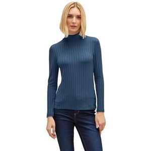 Turtle Neck Rib Shirt, blauw (Atlantic Blue), 40