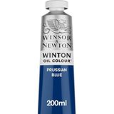 Winsor & Newton 1437538 Winton fijne olieverf van hoge kwaliteit met gelijkmatige consistentie, lichtecht, hoge dekkingskracht en rijk aan pigmenten - 200ml Tube, Prussian Blue