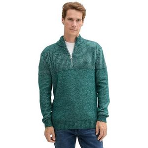 TOM TAILOR heren trui, 37090 - Donkergroen Melange White Core, L