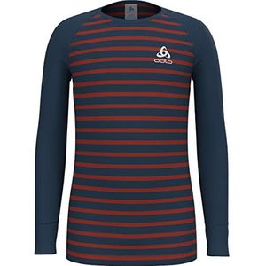 Odlo Functioneel ondergoed voor kinderen met lange mouwen en streepjesprint ACTIVE WARM ECO, 104
