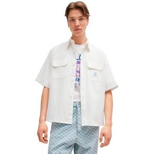 HUGO - Overhemd - Korte Mouwen - Katoen - Oversized Model - Opgezette Zakken