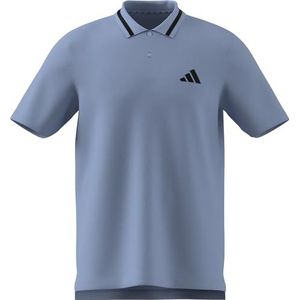 adidas - Poloshirt - Glow Blue/Black - 100% Katoen - Regular Fit