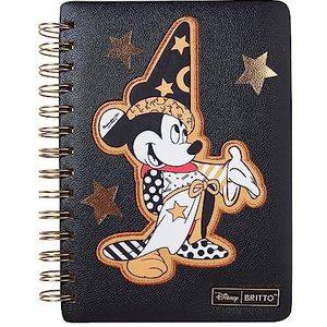 Enesco Disney Britto Midas Fantasia Sorcerer Mickey Mouse Notebook Journal, 16 bij 8 inch, veelkleurig