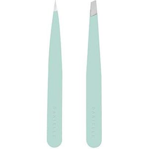 Soft Touch schuine en punt roestvrijstalen pincet, zeeschuim