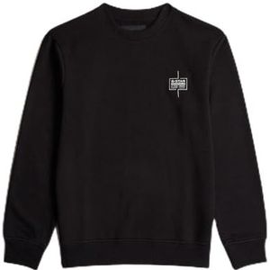 G-STAR RAW Heren Logo Regular Long Sleeve Sweater, Zwart (Dk Black D24799-d991-6484), L