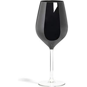 Excelsa 60492 Color Wine Set met 6 wijnglazen, glas, zwart