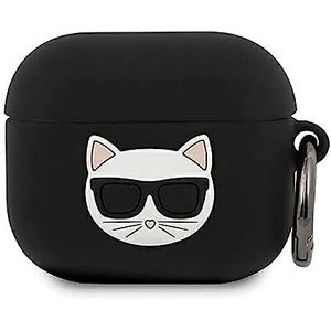 Karl Lagerfeld - Hoes - Zwart - Siliconen - Voor AirPods 3e generatie