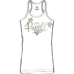 RUSSELL ATHLETIC Bloom-s/S T-shirt met ronde hals voor dames, Wit, M