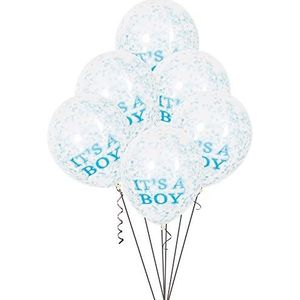 Boy Aap baby douche Confettiballonnen 12"" kleurloos