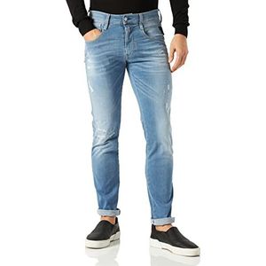 Replay Anbass Hyperflex Re-Used Xlite Jeans voor heren, 010, lichtblauw, 29W x 34L