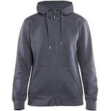 Blakläder 339510489400XL dames hoodie maat met ritssluiting in grijs, XL