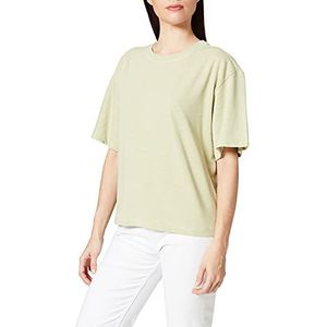 TOM TAILOR Denim Dames Cropped Basic T-shirt 1025673, 26677 - Light Dusty Green, XL