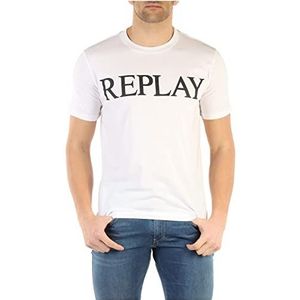 Replay T-shirt voor heren, 001, wit, 3XL